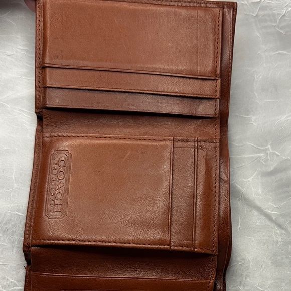 Coach Other - Coach Leather Wallet Tri-Fold Brown